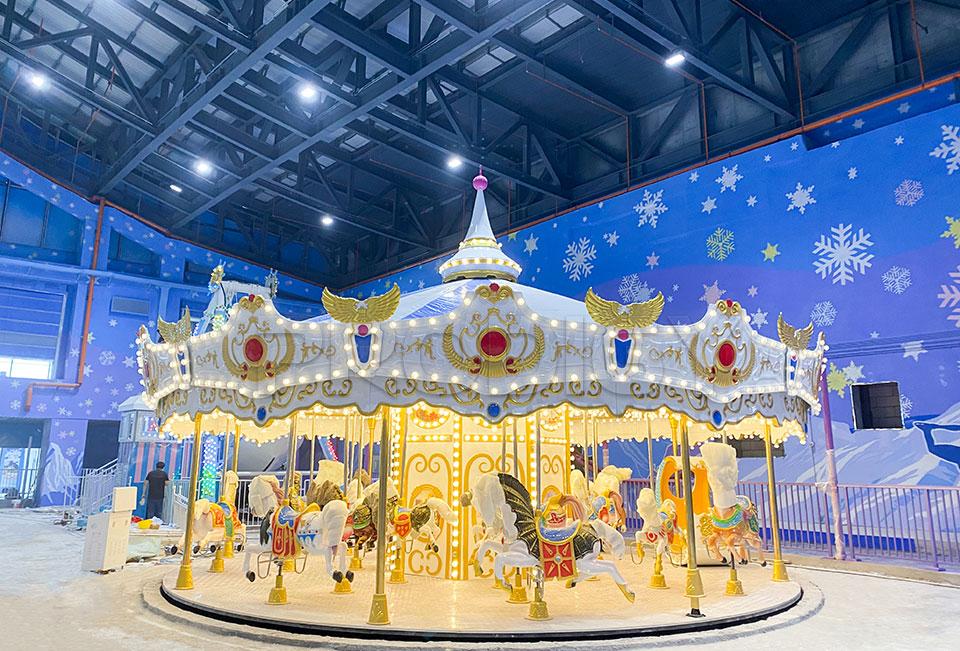 24 Seats White & Gold Luxury Carousel