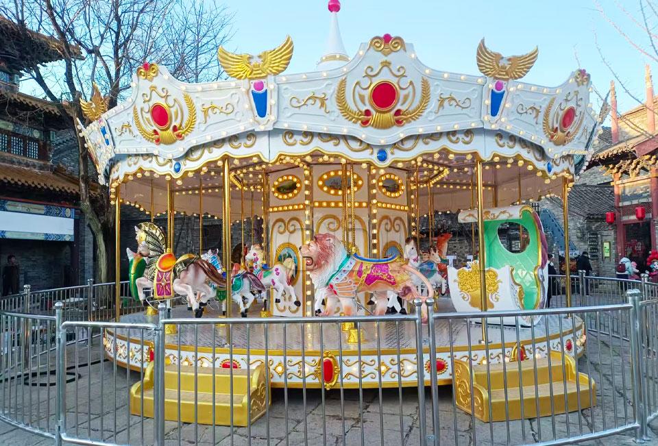 24 Seats White & Gold Luxury Carousel