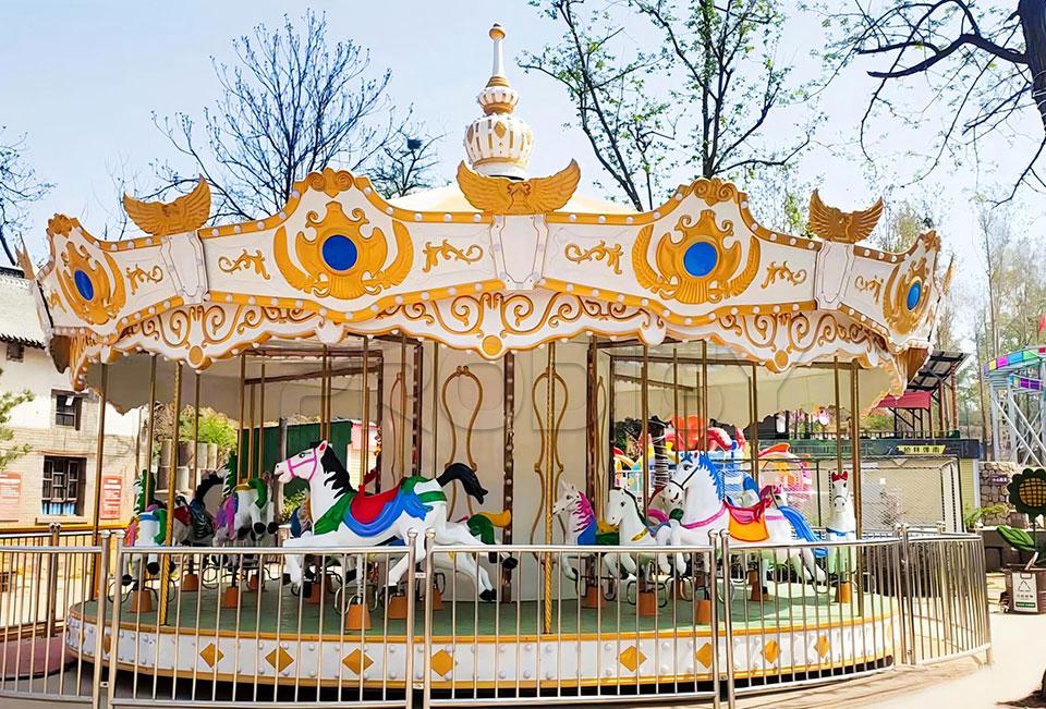 24 Seats White & Gold Luxury Carousel