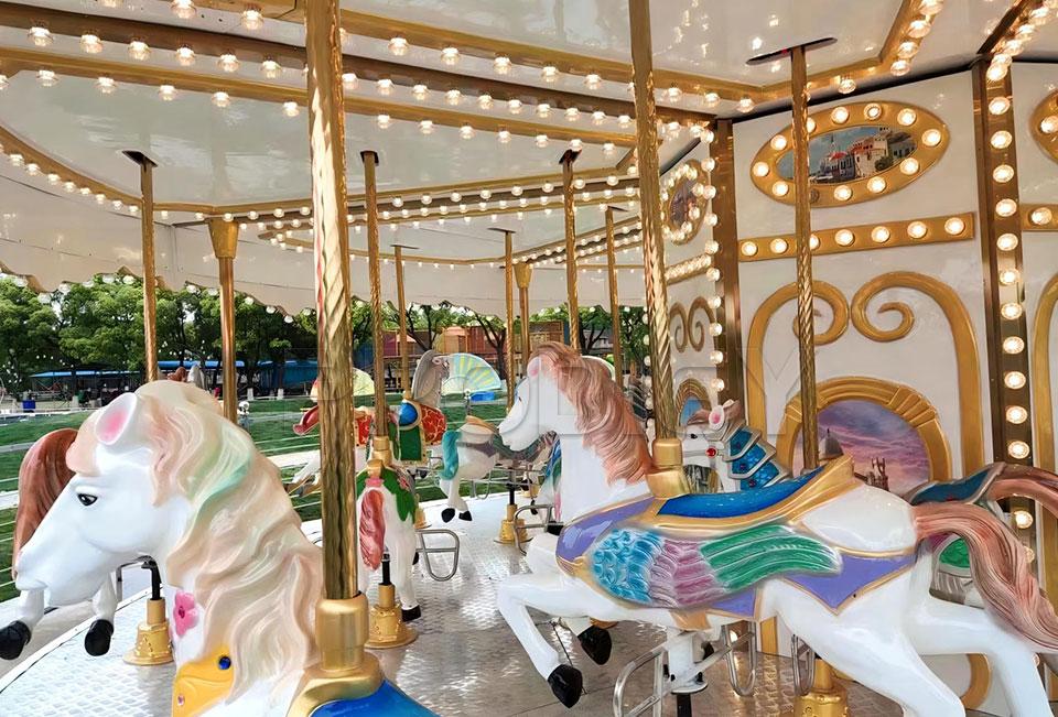 24 Seats White & Gold Luxury Carousel